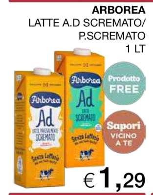ARBOREA LATTE A.D SCREMATO/P.SCREMATO