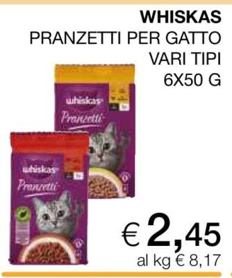 WHISKAS PRANZETTI PER GATTO