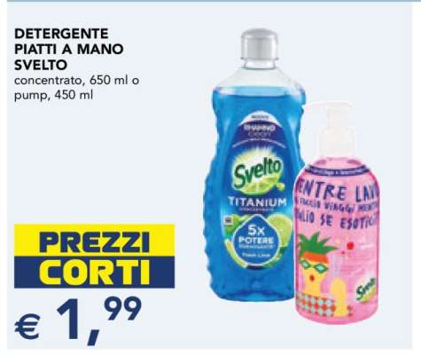 DETERGENTE PIATTI A MANO SVELTO