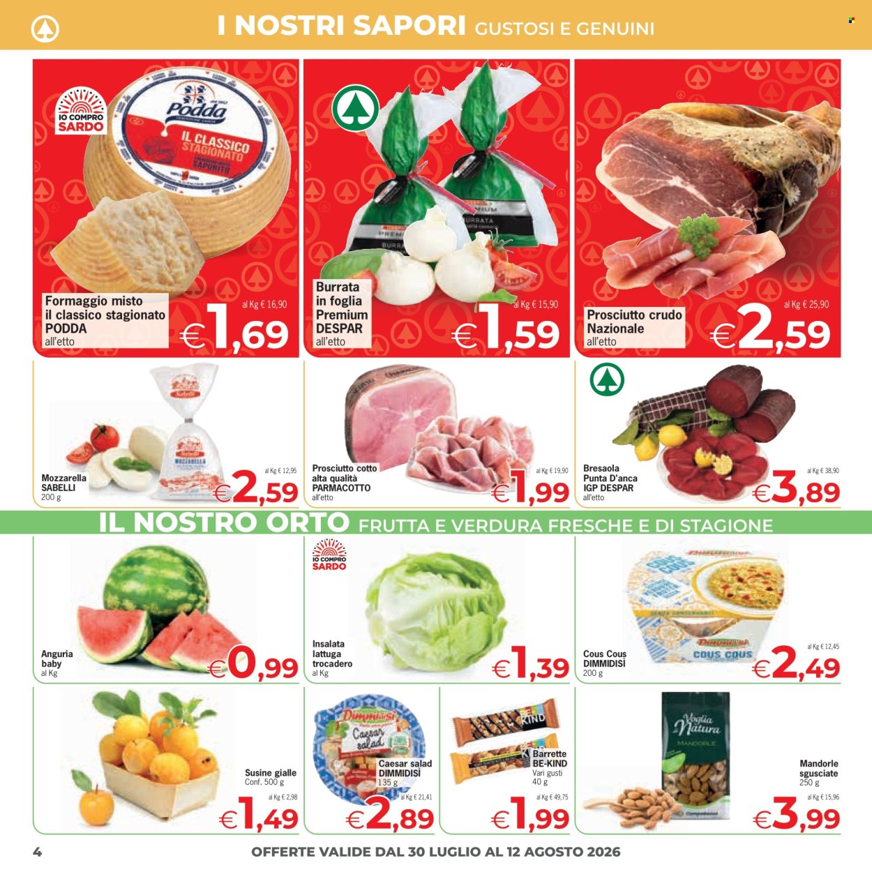 Volantino Eurospar - 30/7/2026 - 12/8/2026. Pagina 4