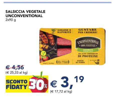 SALSICCIA VEGETALE UNCONVENTIONAL