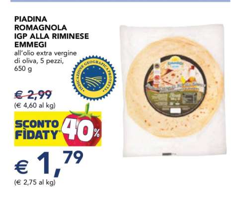 PIADINA ROMAGNOLA IGP ALLA RIMINESE EMMEGI