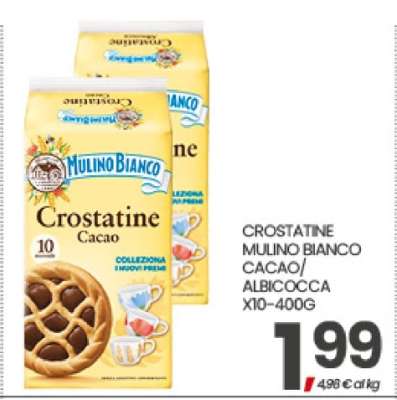 CROSTATINE MULINO BIANCO CACAO/ALBICOCCA X10-400G