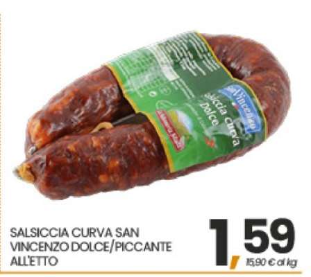 SALSICCIA CURVA SAN VINCENZO DOLCE/PICCANTE ALLETTO