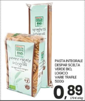 PASTA INTEGRALE DESPAR SCELTA VERDE BIO