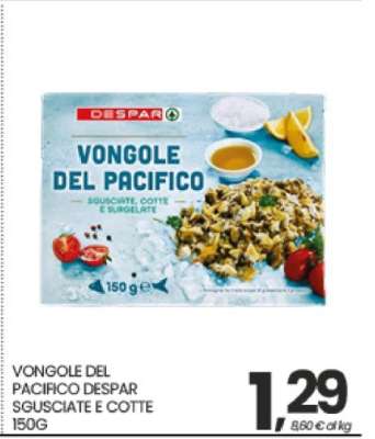 VONGOLE DEL PACIFICO DESPAR SGUSCIATE E COTTE 150G