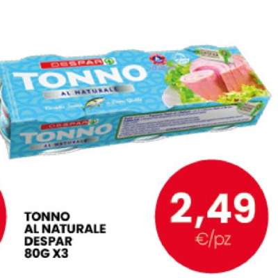 TONNO AL NATURALE DESPAR 80G X3