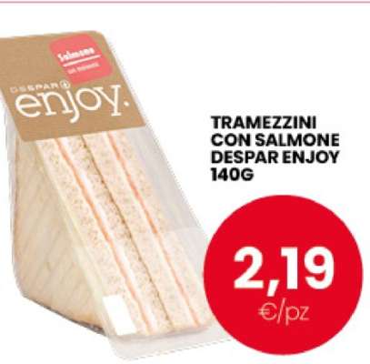 TRAMEZZINI CON SALMONE DESPAR ENJOY 140G