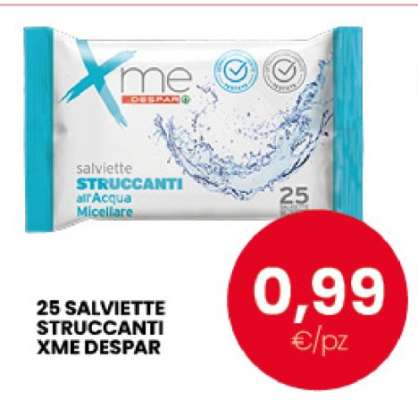 25 SALVIETTE STRUCCANTI XME DESPAR
