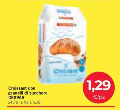 Croissant con granelli di zucchero DESPAR
