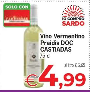 Vino Vermentino Praidis DOC CASTIADAS