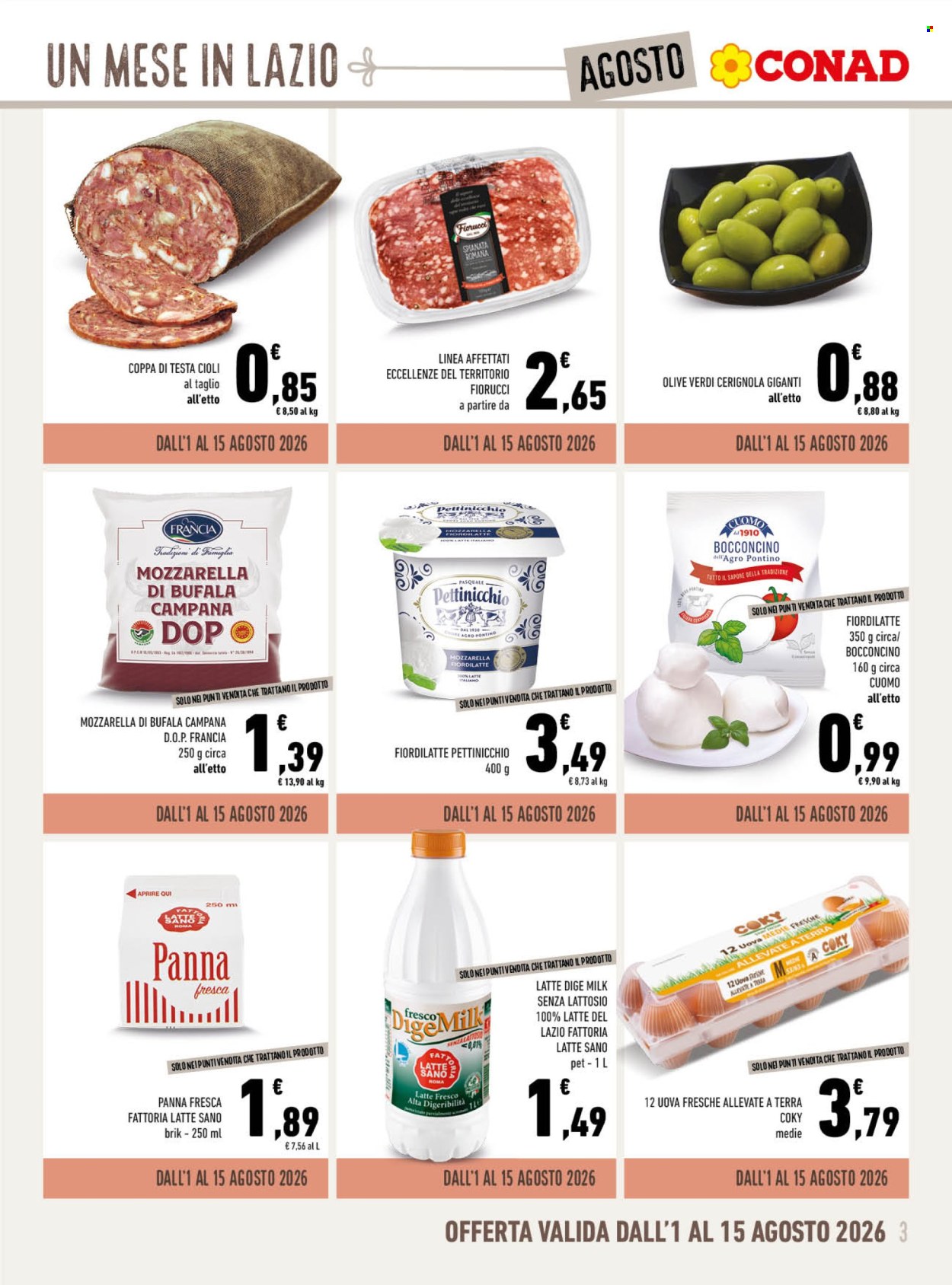 Volantino Conad - 1/8/2026 - 31/8/2026. Pagina 3