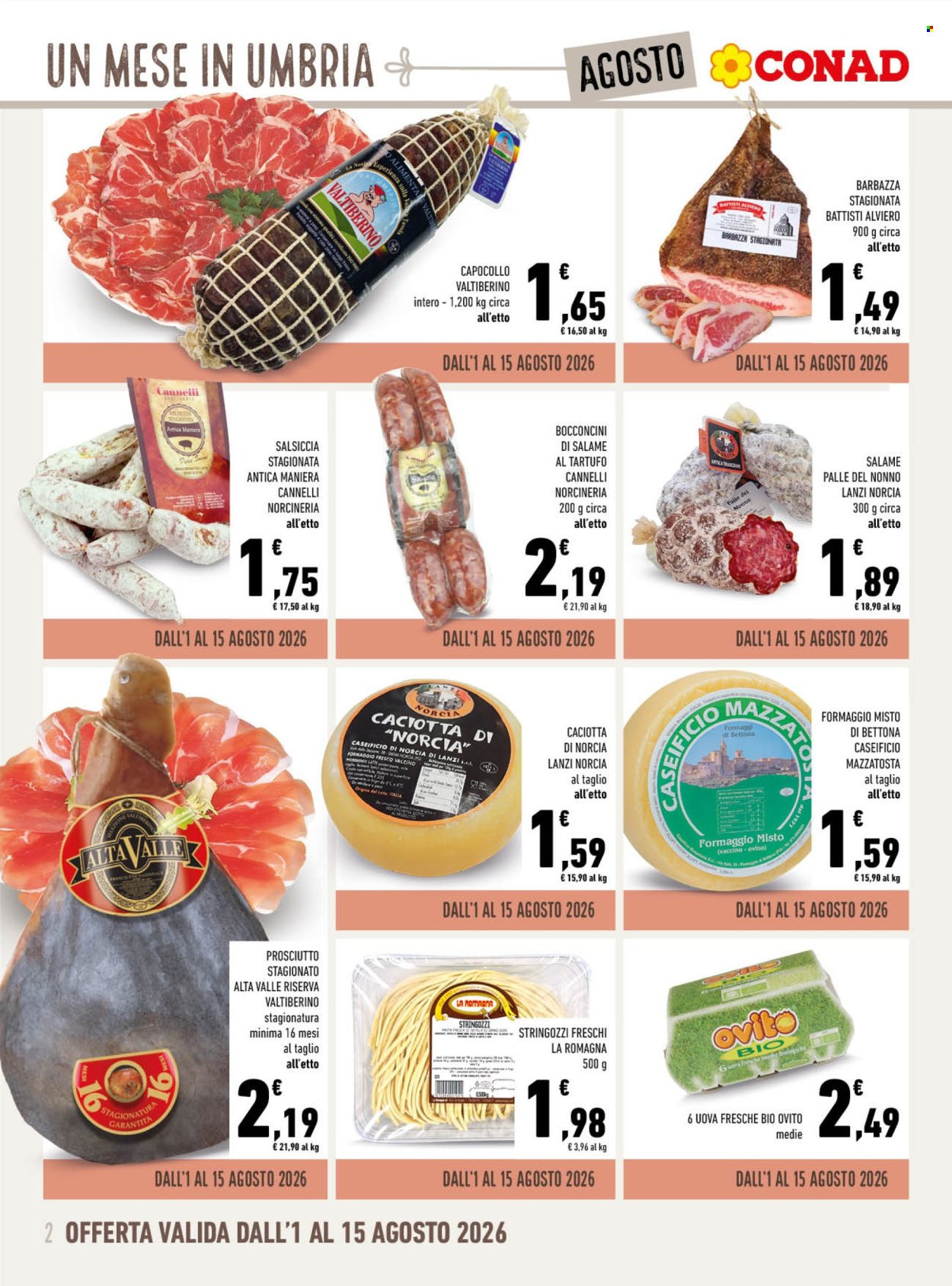 Leták Conad - 1.8.2026 - 31.8.2026. Strana 2