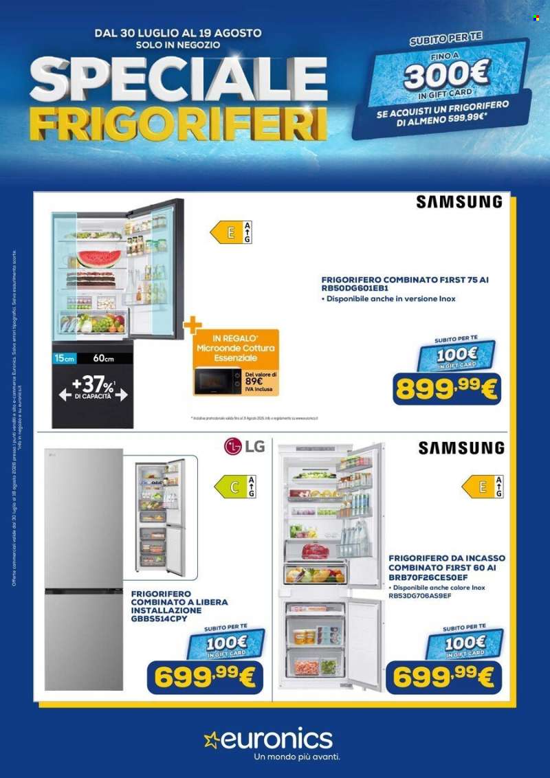 Volantino Euronics - 30/7/2026 - 19/8/2026.