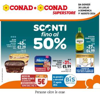 Volantino Conad Superstore - 30/7/2026 - 9/8/2026.