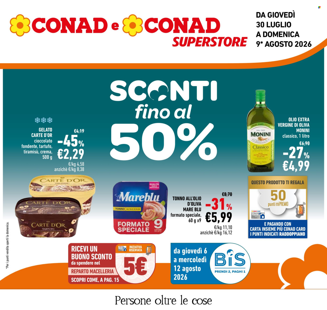 Volantino Conad Superstore - 30/7/2026 - 9/8/2026. Pagina 1