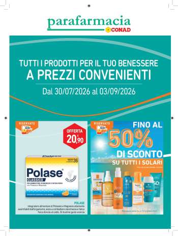 Volantino Conad - 30/7/2026 - 3/9/2026.