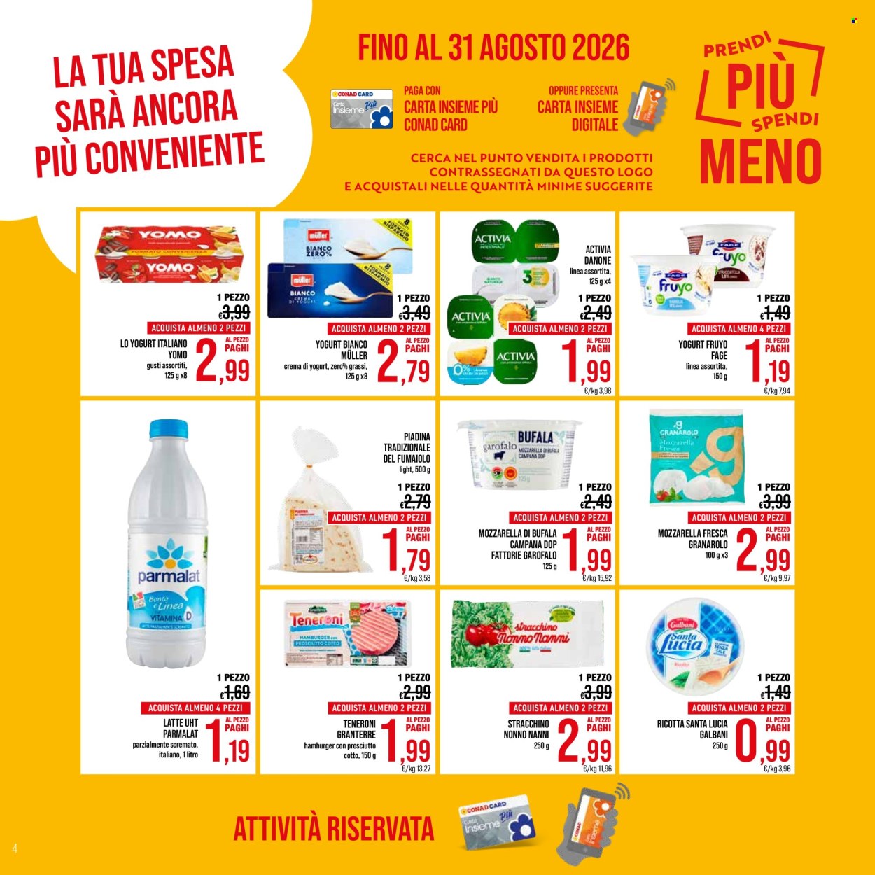 Leták Spesa Facile Conad - 1.8.2026 - 31.8.2026. Strana 4