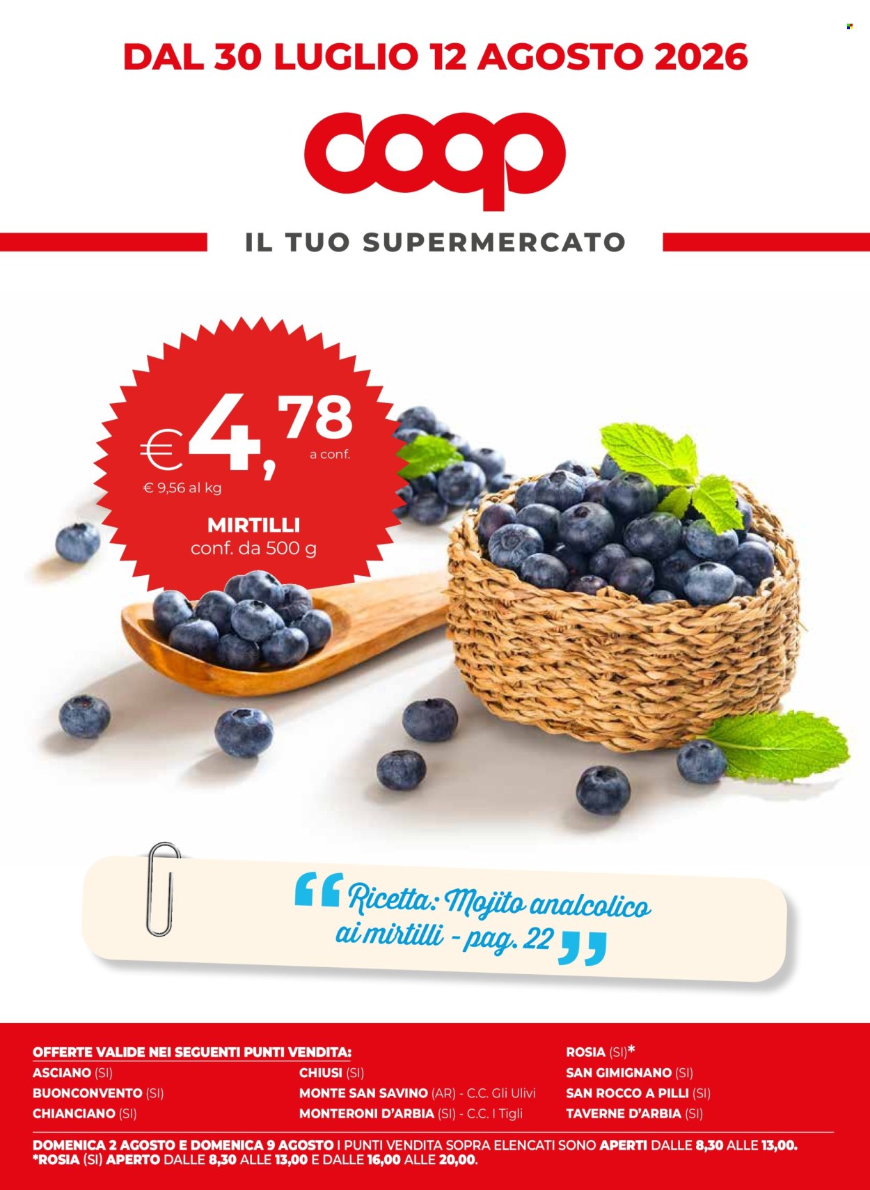 Volantino Coop - 30/7/2026 - 12/8/2026. Pagina 1