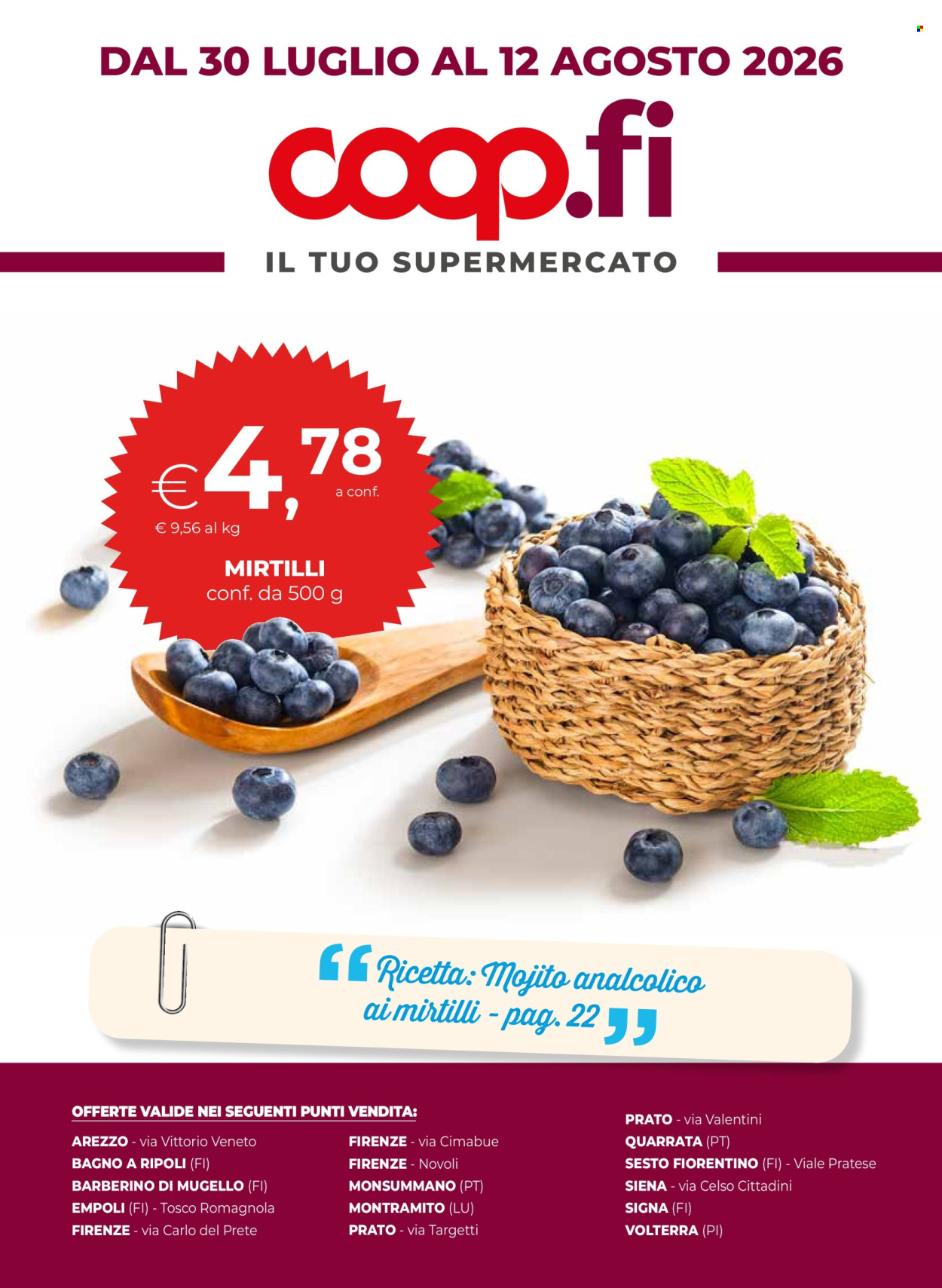 Volantino Coop - 30/7/2026 - 12/8/2026. Pagina 1