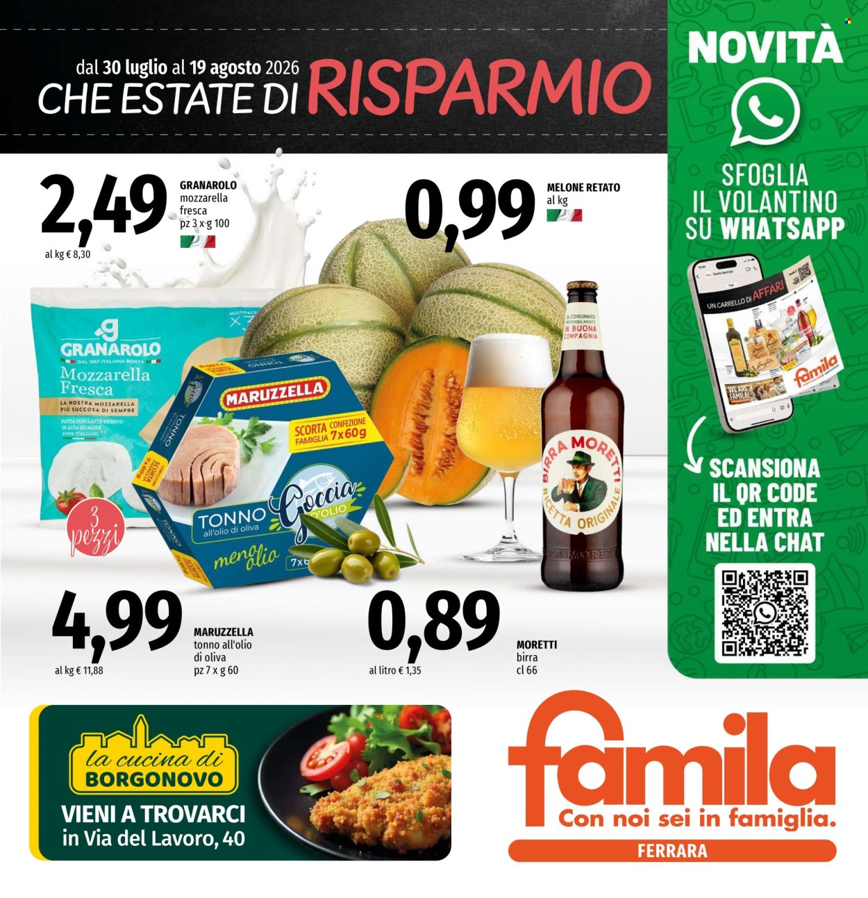 Volantino Famila - 30/7/2026 - 19/8/2026. Pagina 1