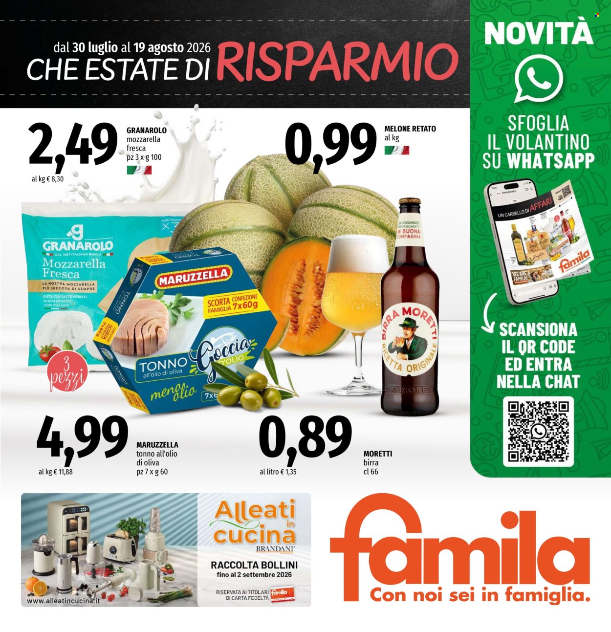 Volantino Famila - 30/7/2026 - 19/8/2026. Pagina 1