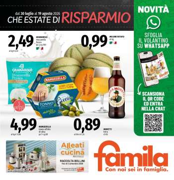 Volantino Famila - 30/7/2026 - 19/8/2026.