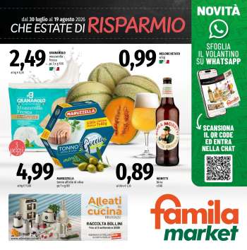 Volantino Famila - 30/7/2026 - 19/8/2026.