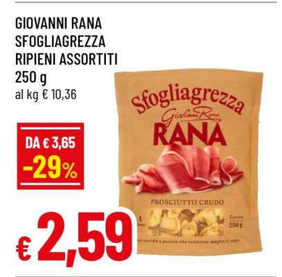GIOVANNI RANA SFOGLIAGREZZA RIPIENI ASSORTITI