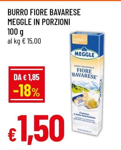 BURRO FIORE BAVARESE MEGGLE IN PORZIONI