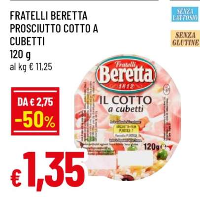 FRATELLI BERETTA PROSCIUTTO COTTO A CUBETTI