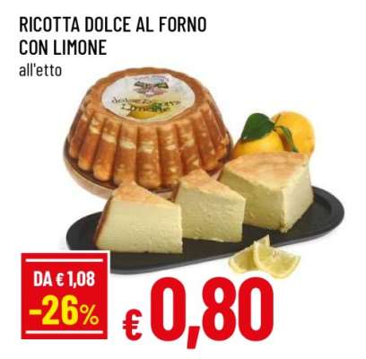 RICOTTA DOLCE AL FORNO CON LIMONE
