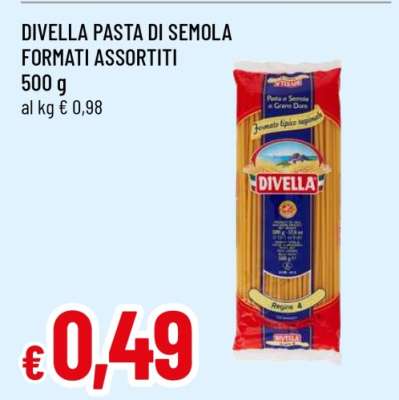 DIVELLA PASTA DI SEMOLA FORMATI ASSORTITI