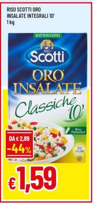 RISO SCOTTI ORO INSALATE INTEGRALI 10'