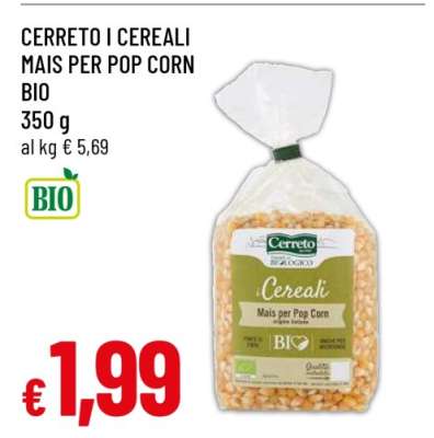 CERRETO I CEREALI MAIS PER POP CORN BIO