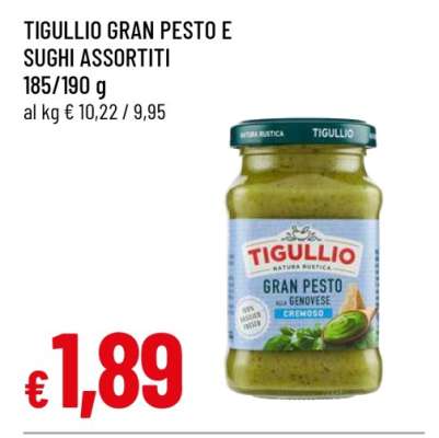 TIGULLIO GRAN PESTO E SUGHI ASSORTITI