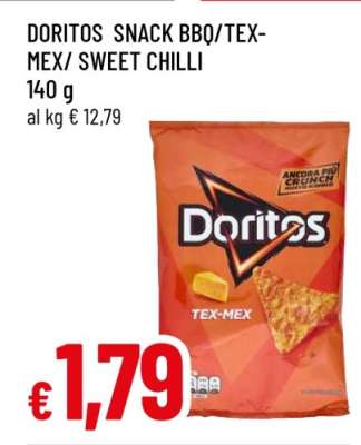 DORITOS SNACK BBQ/TEX-MEX/SWEET CHILLI