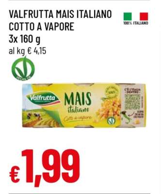 VALFRUTTA MAIS ITALIANO COTTO A VAPORE