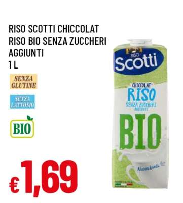 RISO SCOTTI CHICCOLAT RISO BIO SENZA ZUCCHERI AGGIUNTI