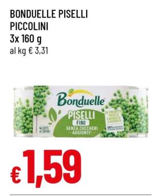 BONDUELLE PISELLI PICCOLINI