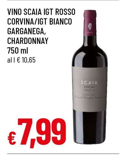 VINO SCAIA IGT ROSSO CORVINA/IGT BIANCO GARGANEGA, CHARDONNAY