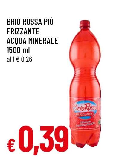 BRIO ROSSA PIÙ FRIZZANTE ACQUA MINERALE