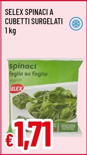 SELEX SPINACI A CUBETTI SURGELATI