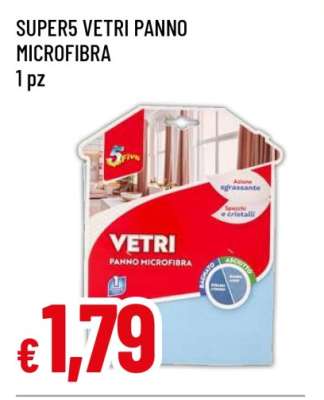 SUPER5 VETRI PANNO MICROFIBRA