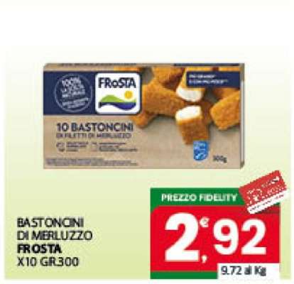 BASTONCINI DI MERLUZZO FROSTA
