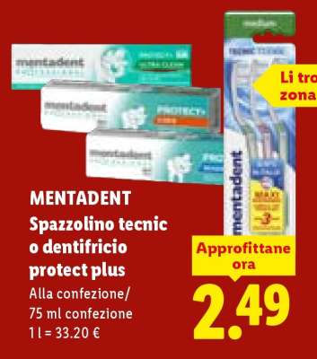 MENTADENT Spazzolino tecnic o dentifricio protect plus