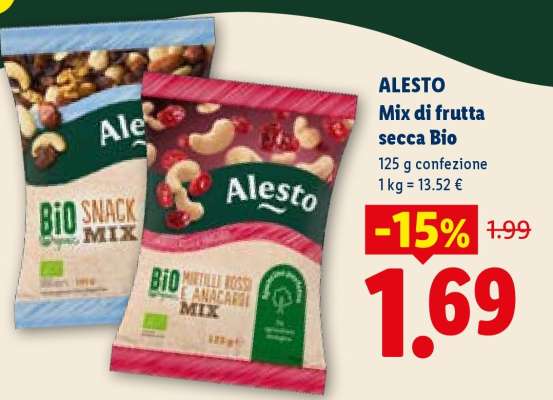 Alesto Mix di frutta secca Bio