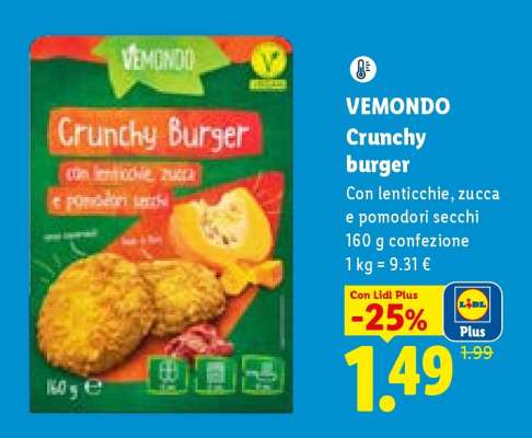 VEMMONDO Crunchy burger