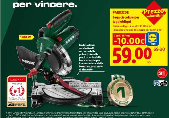 PARKSIDE Sega circolare per tagli obliqui