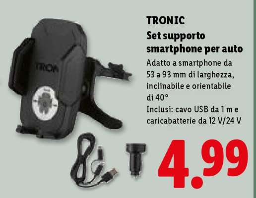 TRONIC Set supporto smartphone per auto